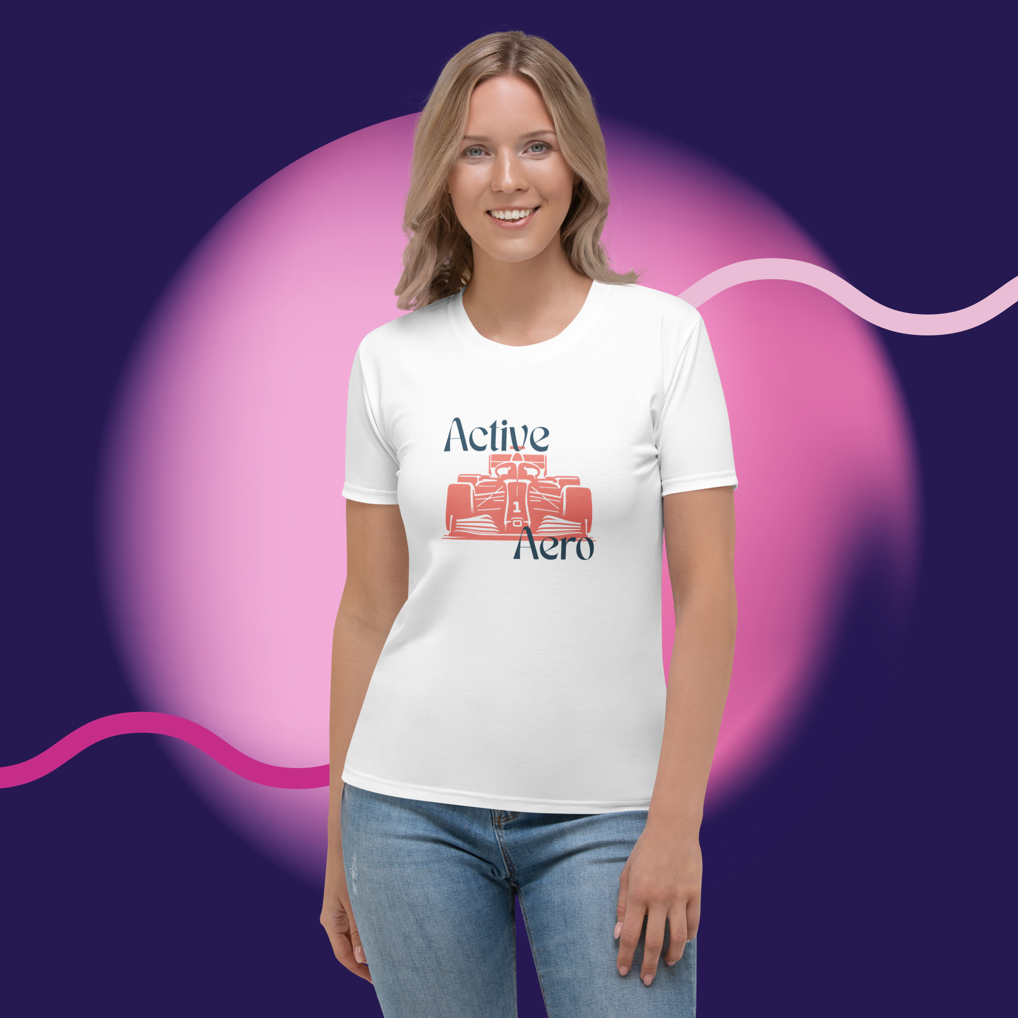 Active Aero Racing Car Women's T-shirt